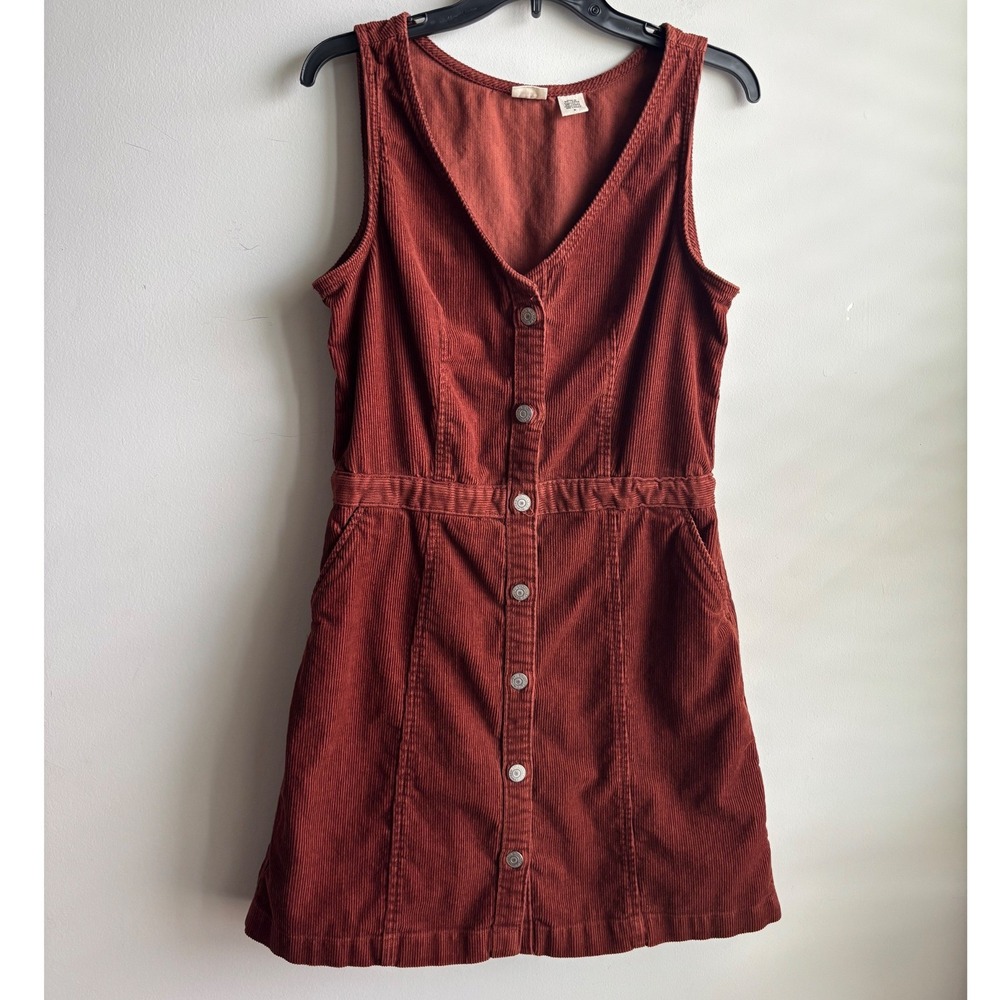 Levi Rust Corduroy Dress W/ Pockets Womens Size M